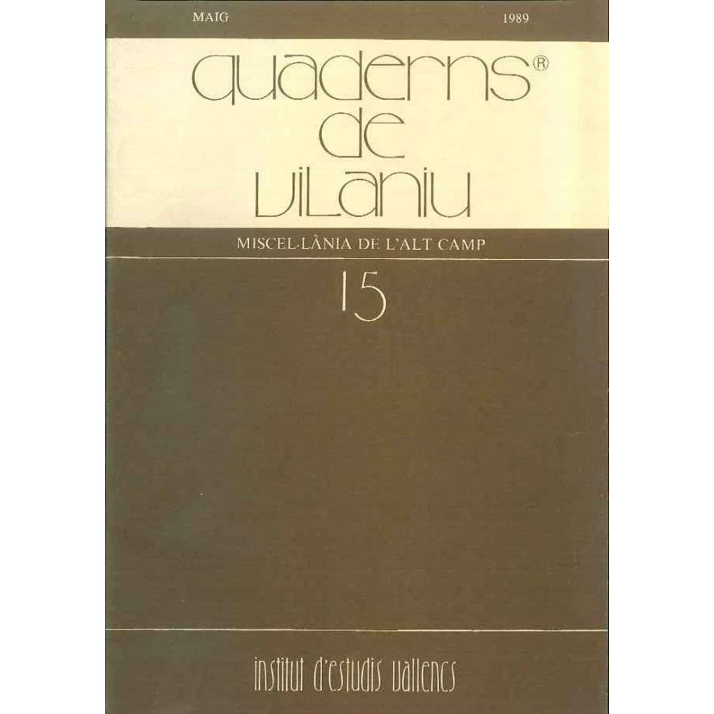 Quaderns de Vilaniu, núm 15 (1989)