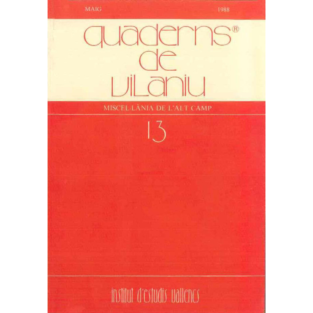 Quaderns de Vilaniu, núm 13 (1988)