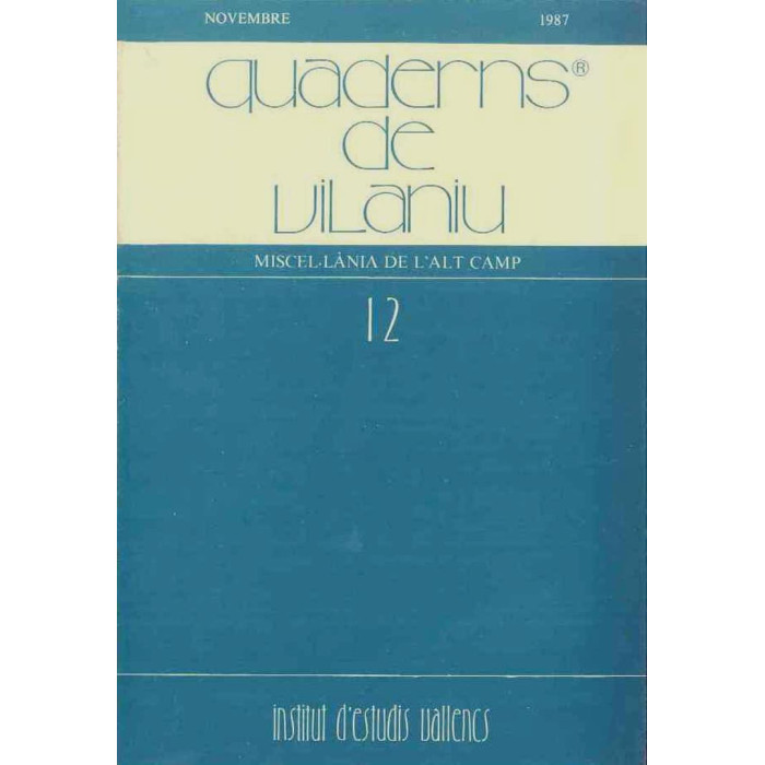Quaderns de Vilaniu, núm 12 (1987)