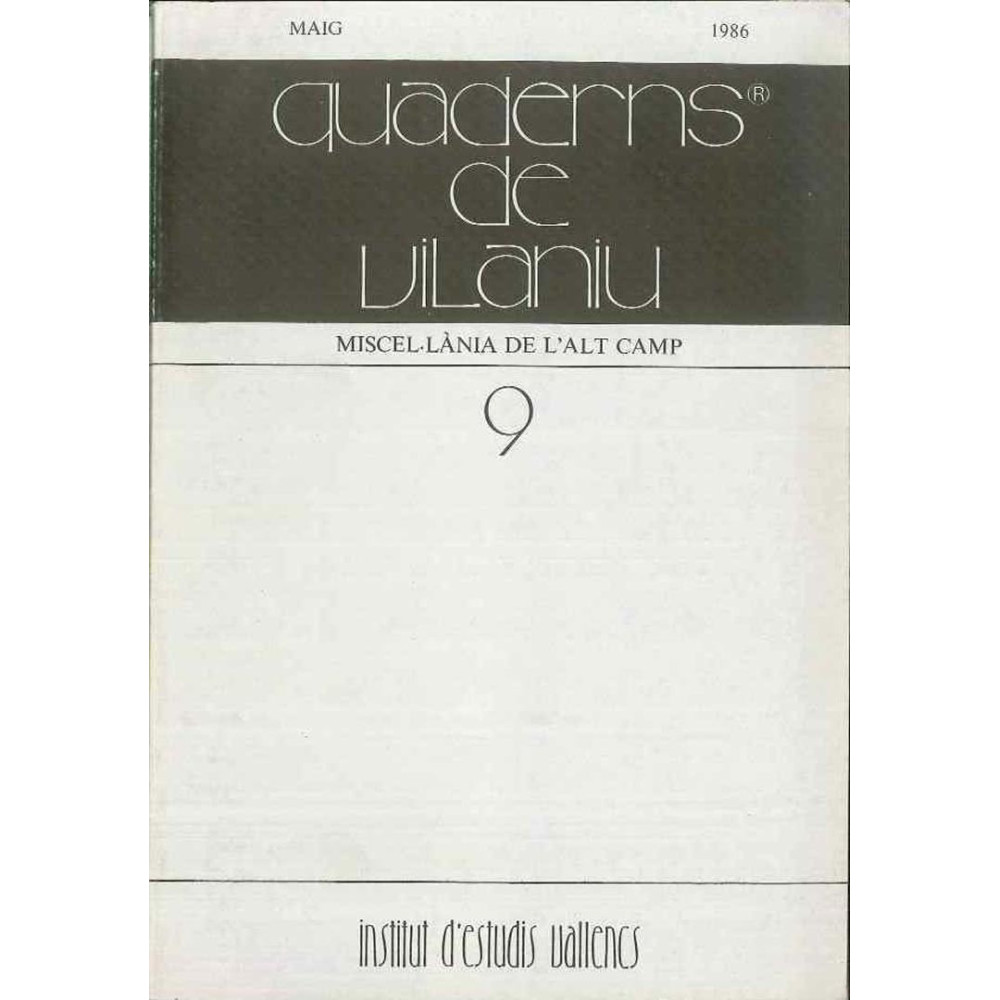 Quaderns de Vilaniu, núm 9 (1986)