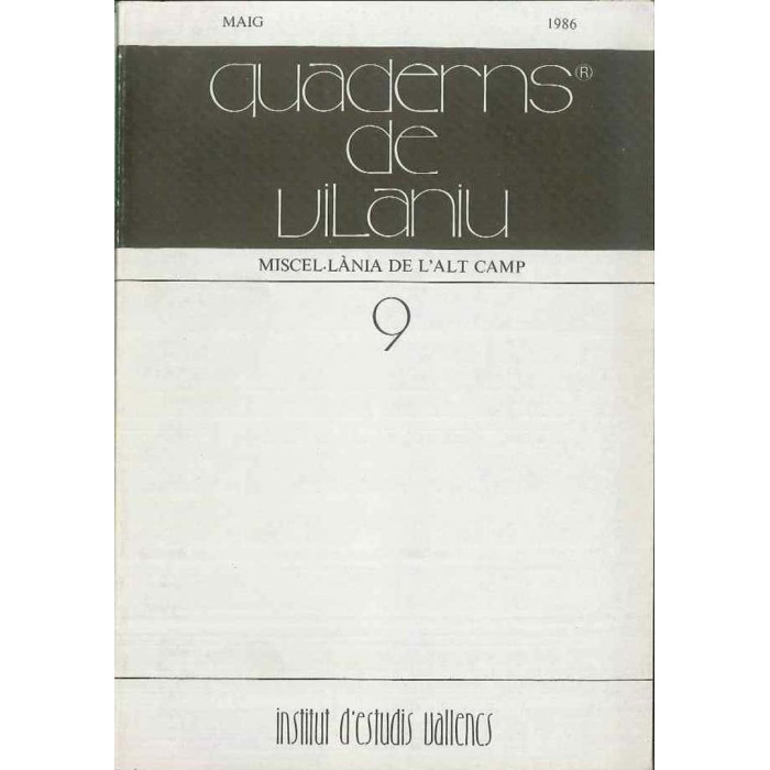 Quaderns de Vilaniu, núm 9 (1986)